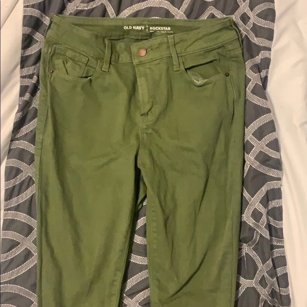 olive old navy high rise skinny jeans